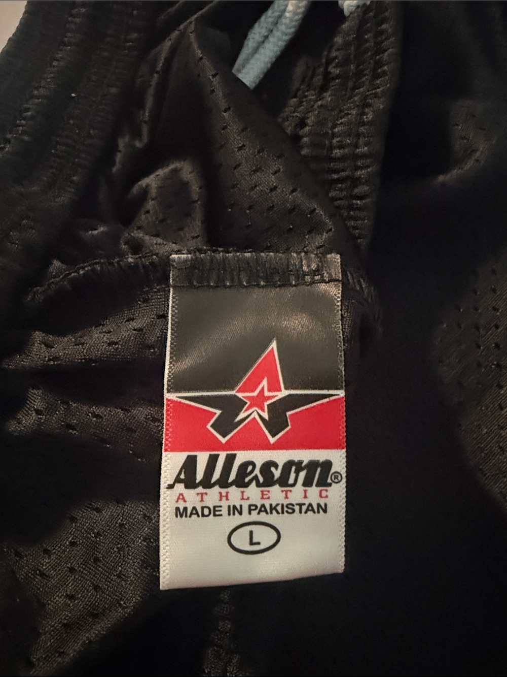 Alleson Athletic Black Red Logo Performance Shorts